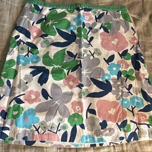 Boden Floral A-Line Skirt - Green, Pink, Blue, Gray
